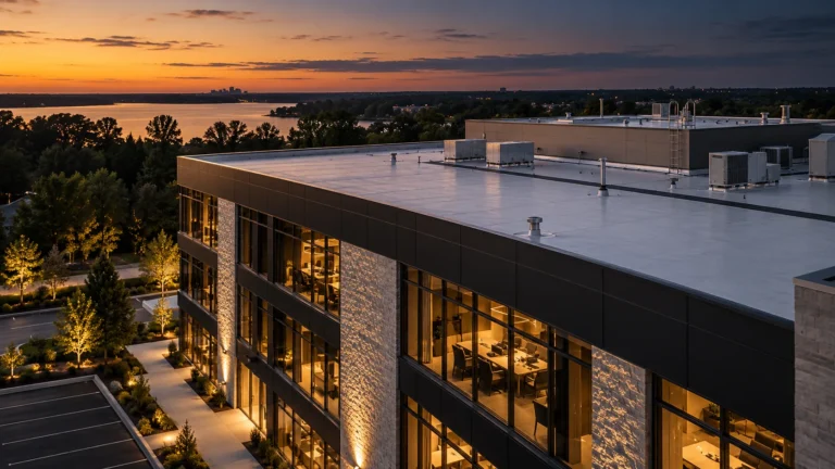 Illustrative commercial roofing architecture in Minnesota and Wisconsin